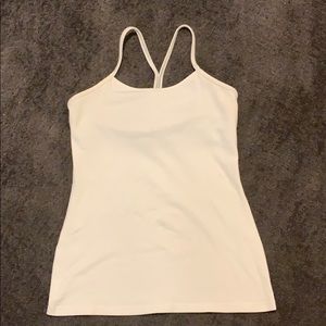 Lululemon Size 8 White Power Y Tank